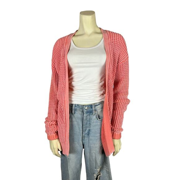 Michael Kors Knit Open Front Cardigan Sweater XXS Peach Cozy Comfy Cute Casual - Picture 1 of 8